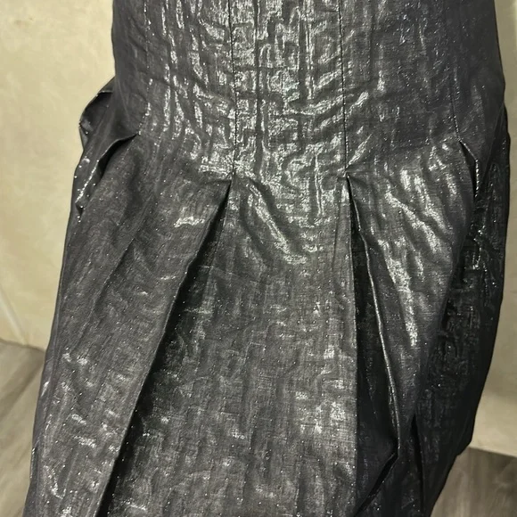 Tracy Reese Shimmering Black Skater Skirt - Picture 3 of 5